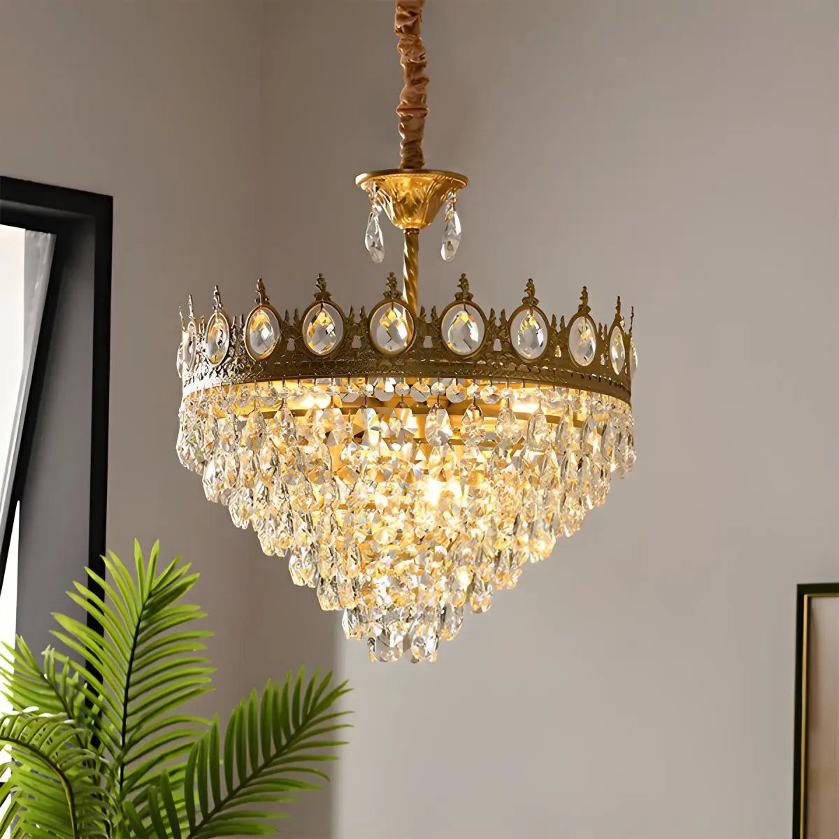 Antizer French Retro Crystal Chandelier for Dining Room
