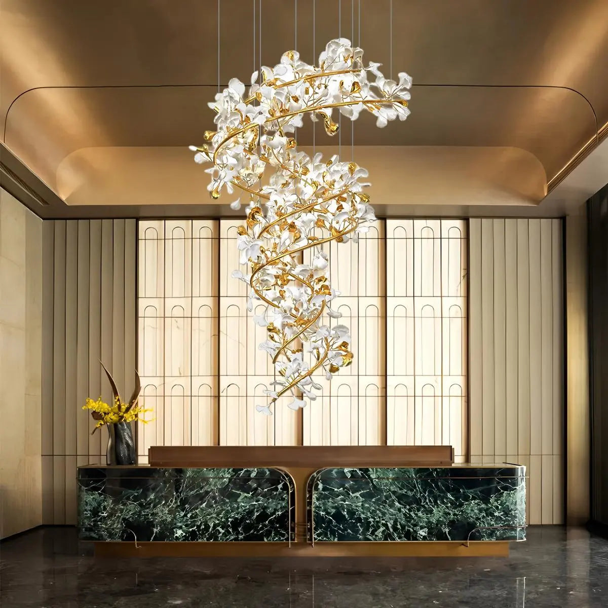 Antizer Ginkgo Chandelier Q for High Ceiling
