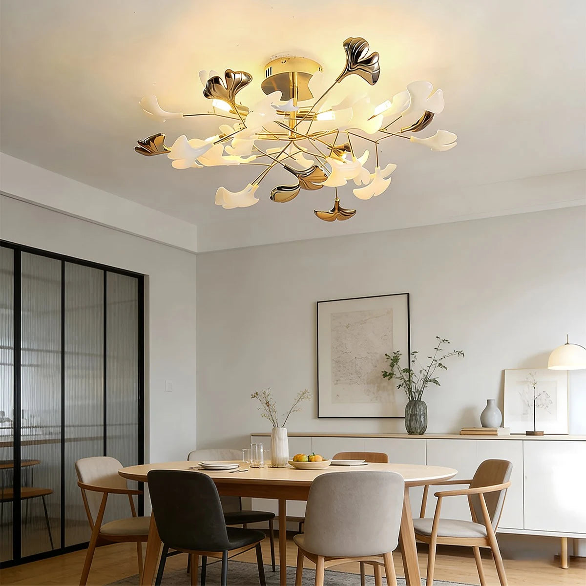 Antizer Ginkgo Rotating Ceiling Lamp for Bedroom