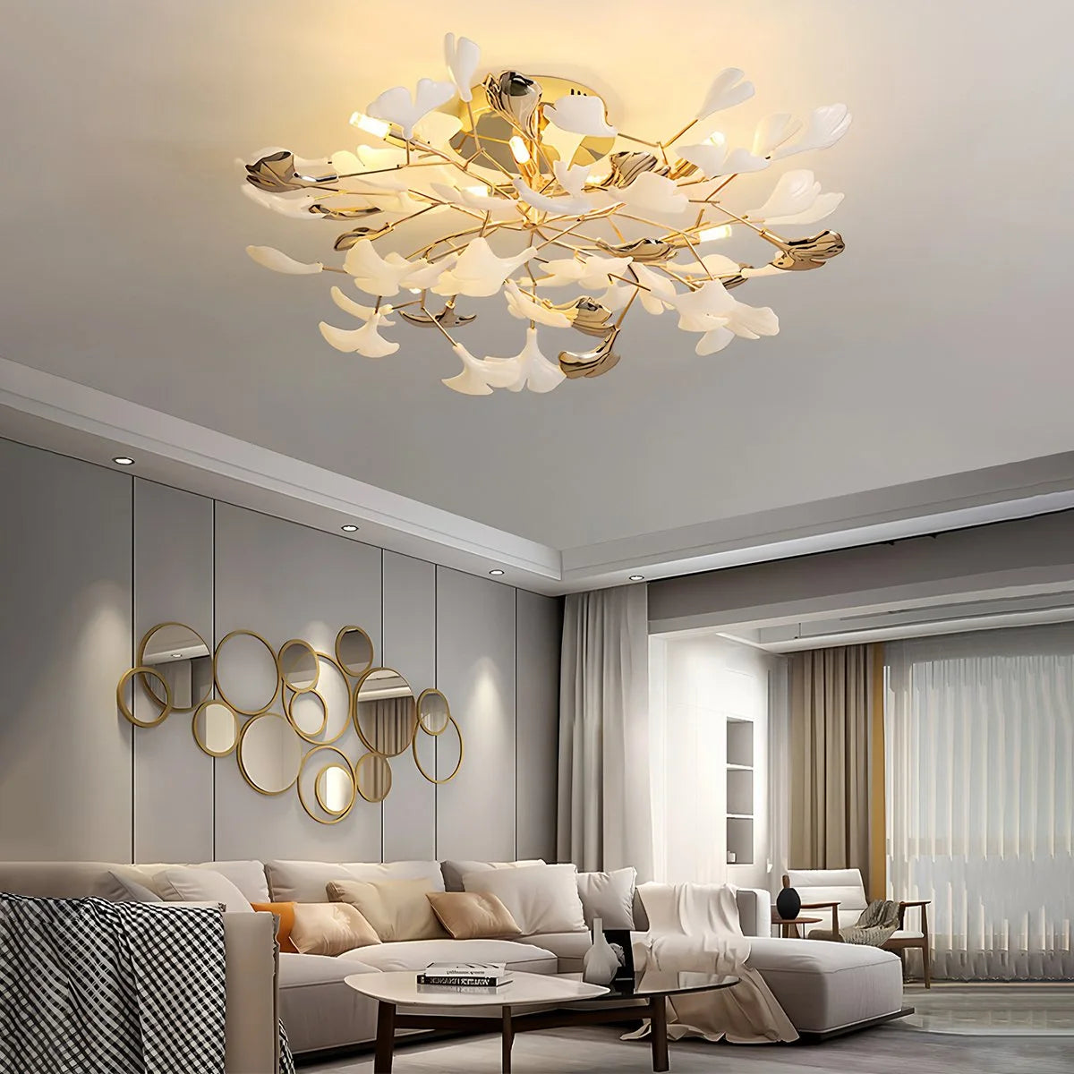 Antizer Ginkgo Rotating Ceiling Lamp for Bedroom