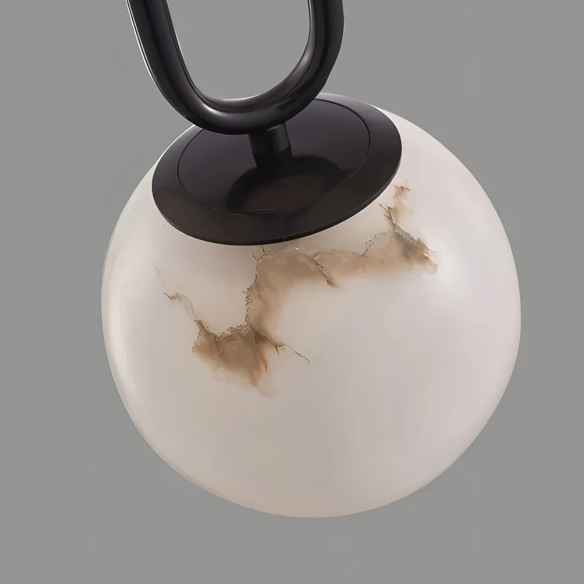 Antizer Gong Alabaster Globe Pendant Light for Bedroom