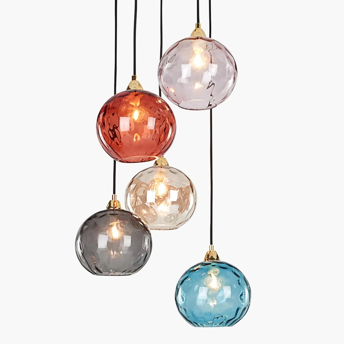 modern glass ball pendant light