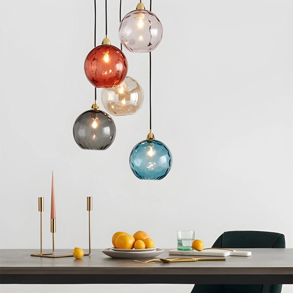 modern glass ball pendant light