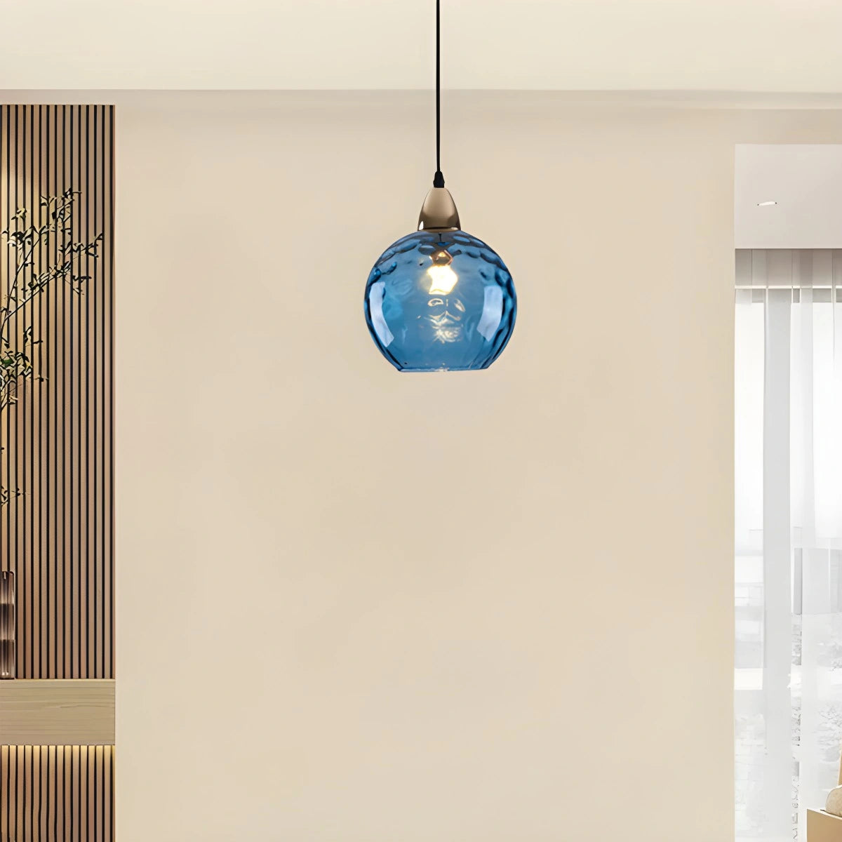 glass globe pendant light