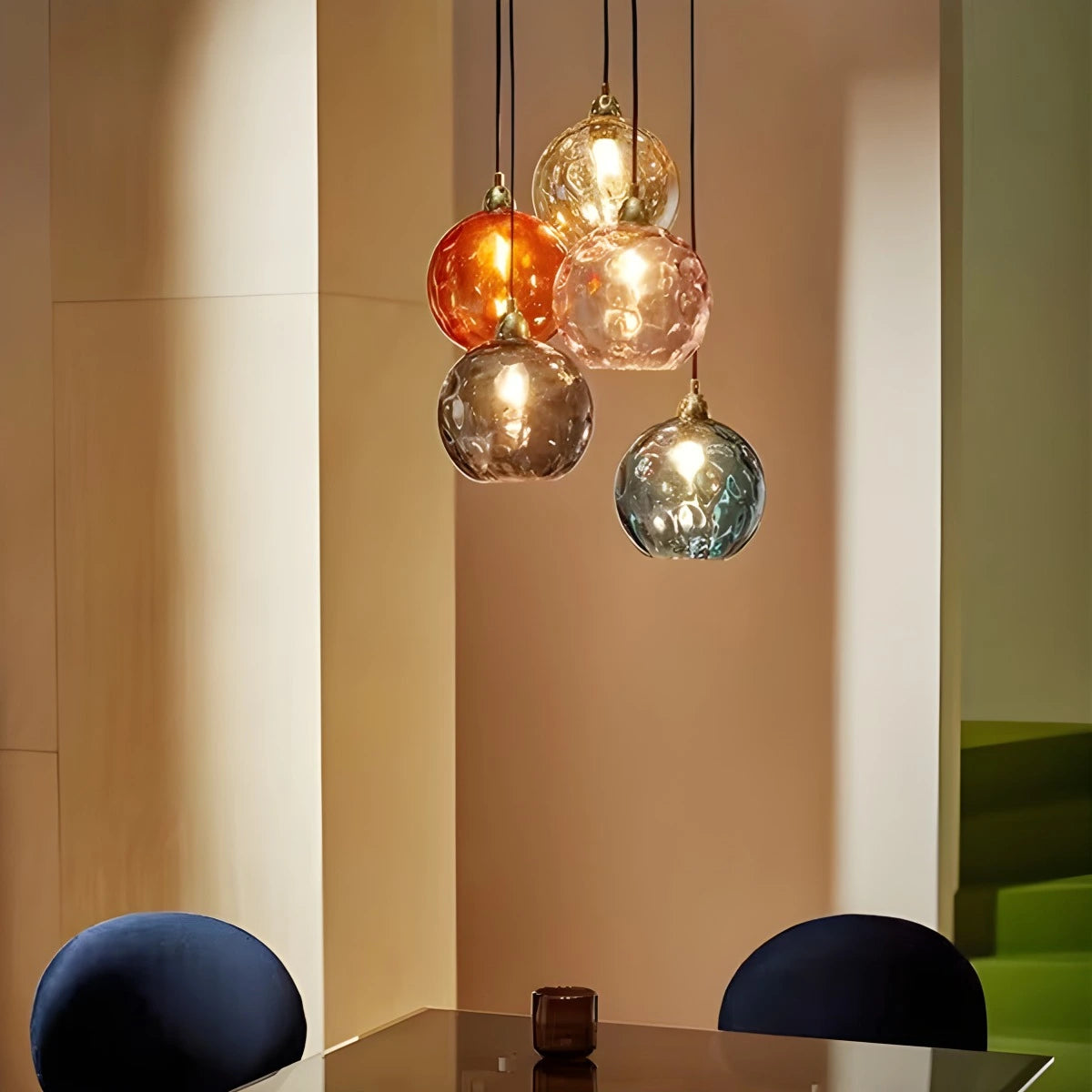 clear glass ball pendant light