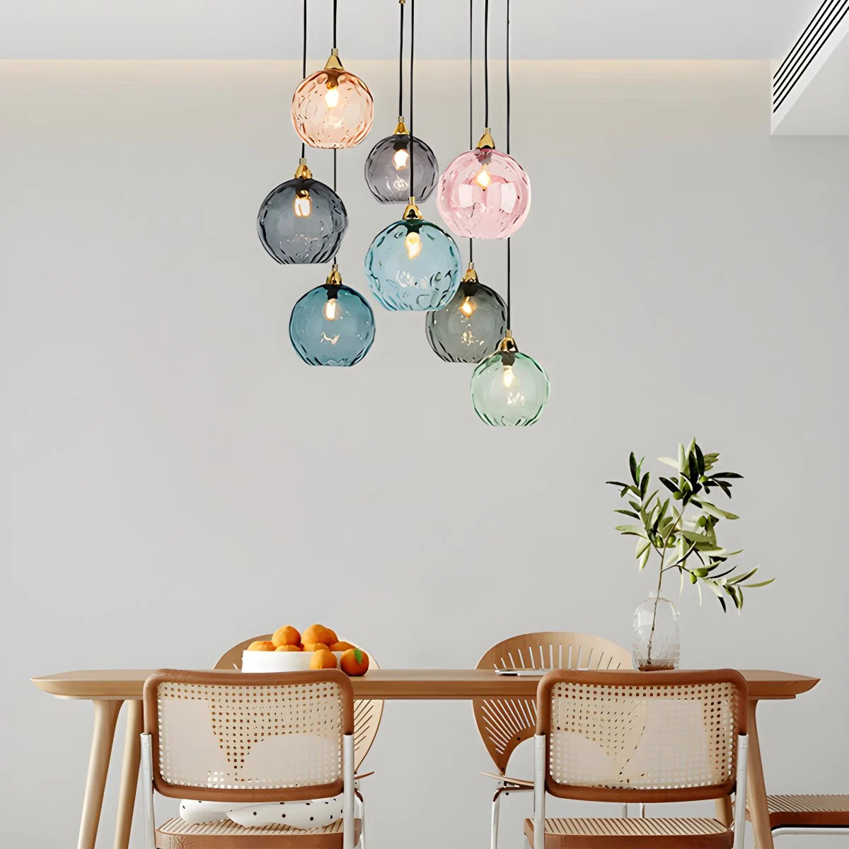 modern glass ball pendant light