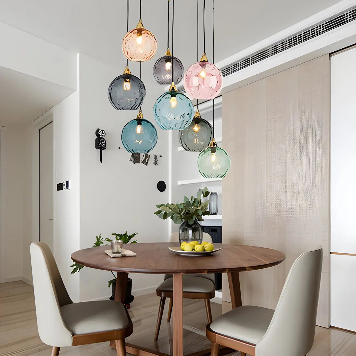 glass ball pendant light for dining room