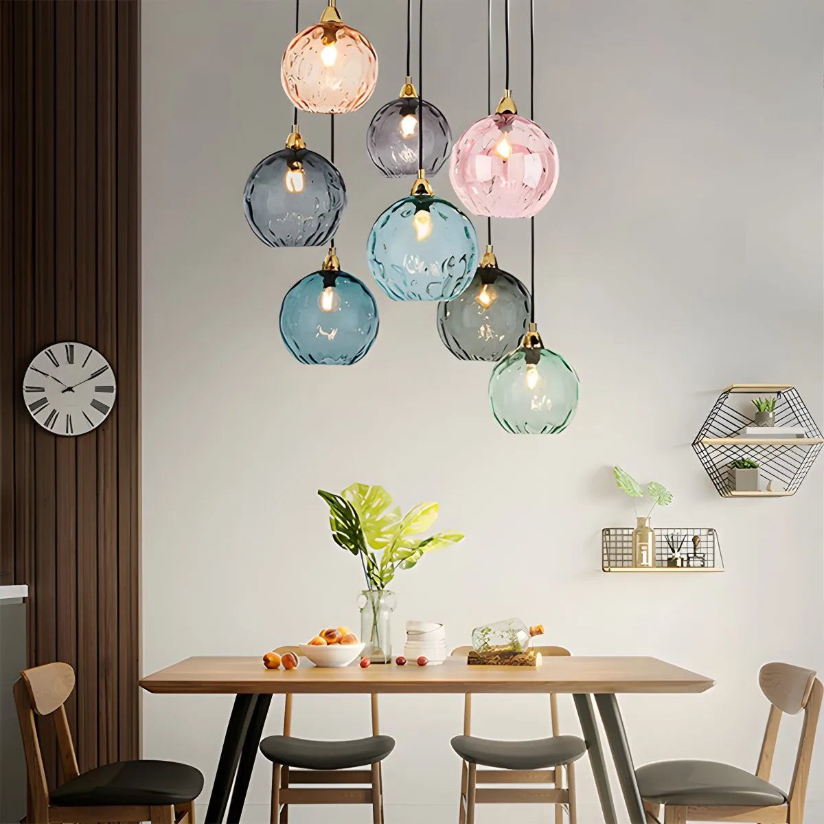 glass ball pendant light