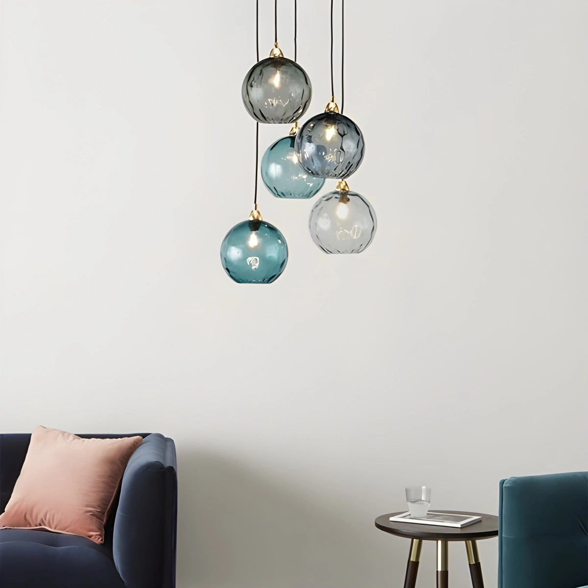 modern glass ball pendant light
