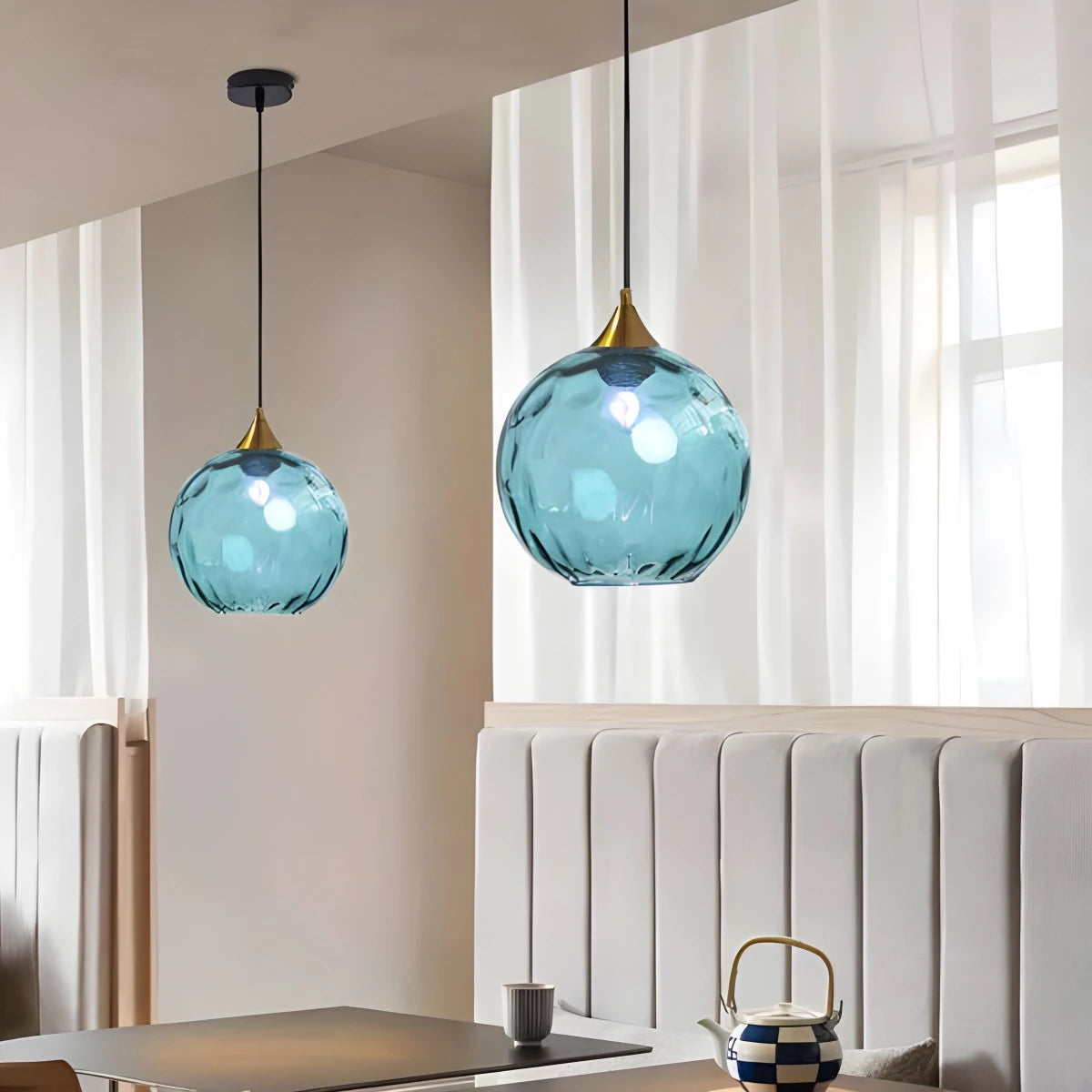 glass globe pendant light