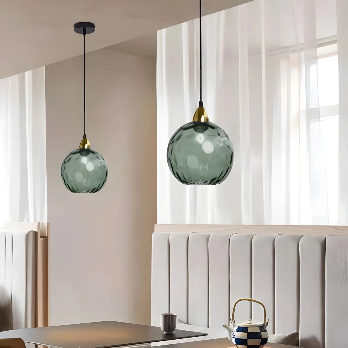 glass globe pendant light