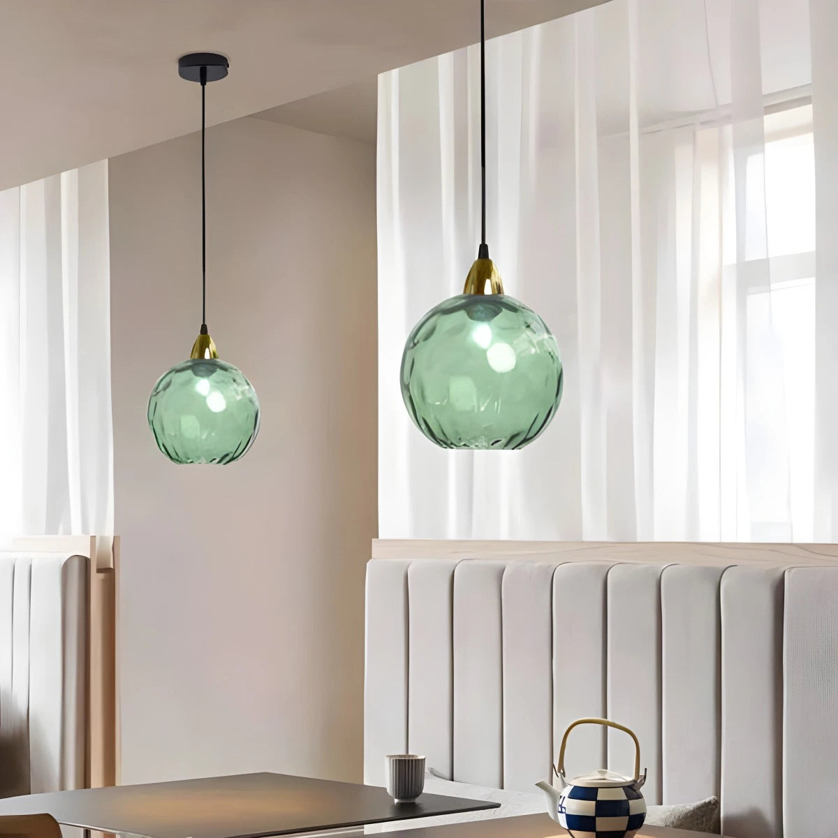 glass ball pendant light 
