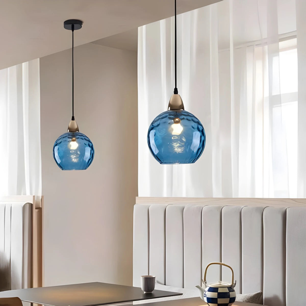 glass globe pendant light