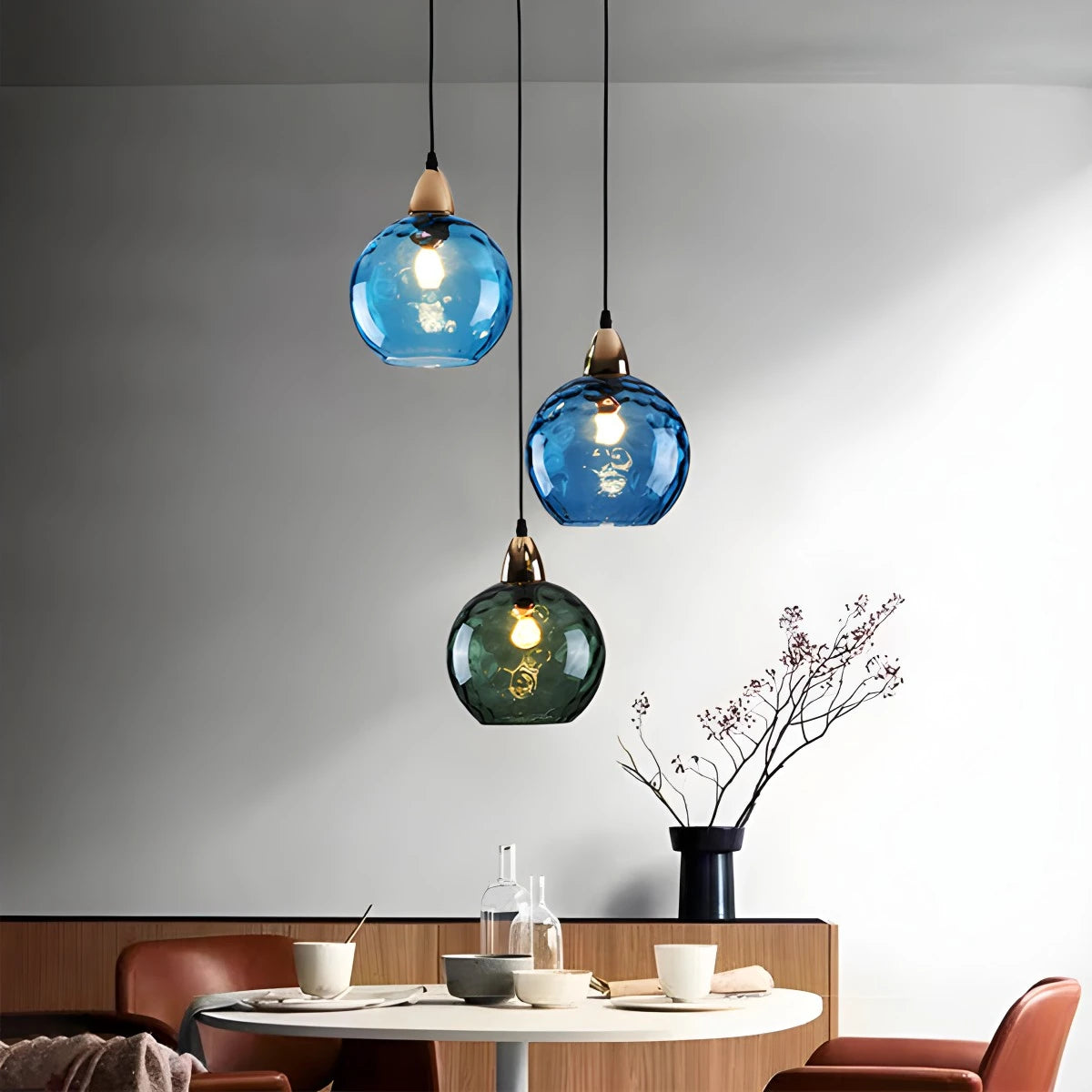 glass globe pendant light