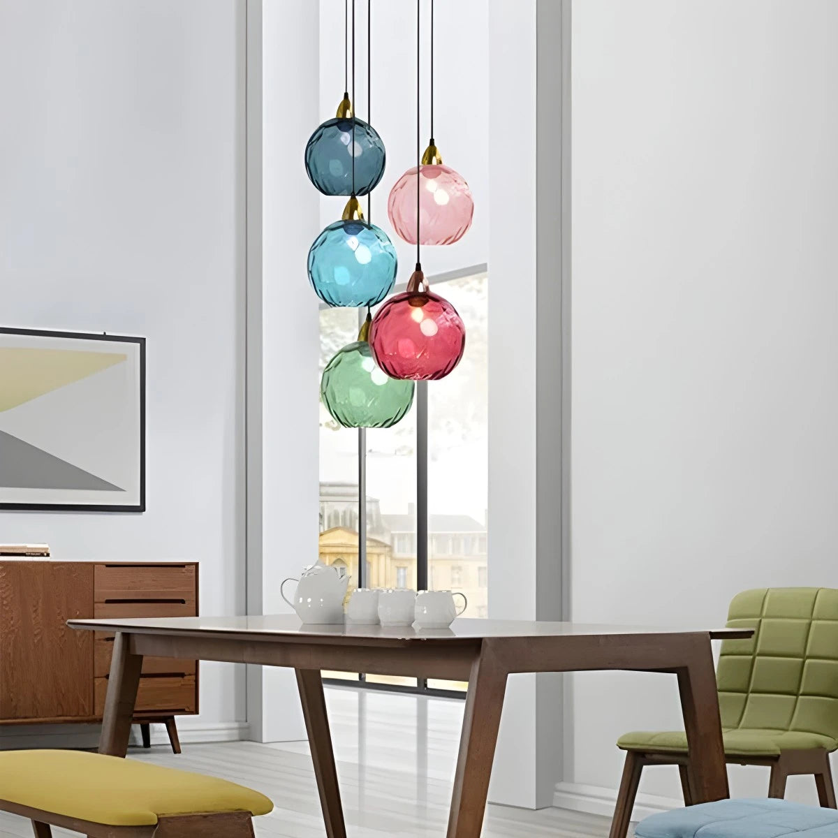 glass ball pendant light