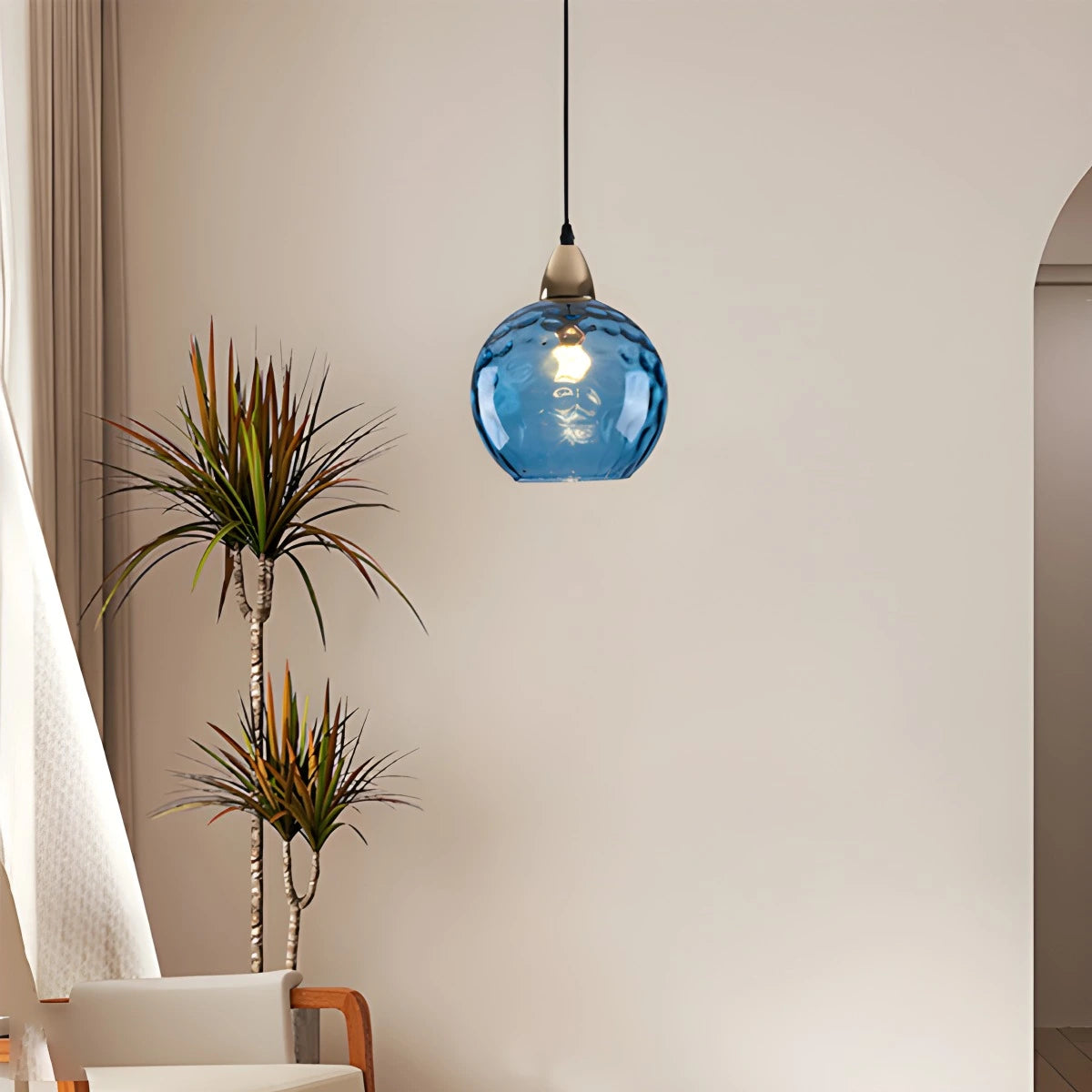 glass globe pendant light