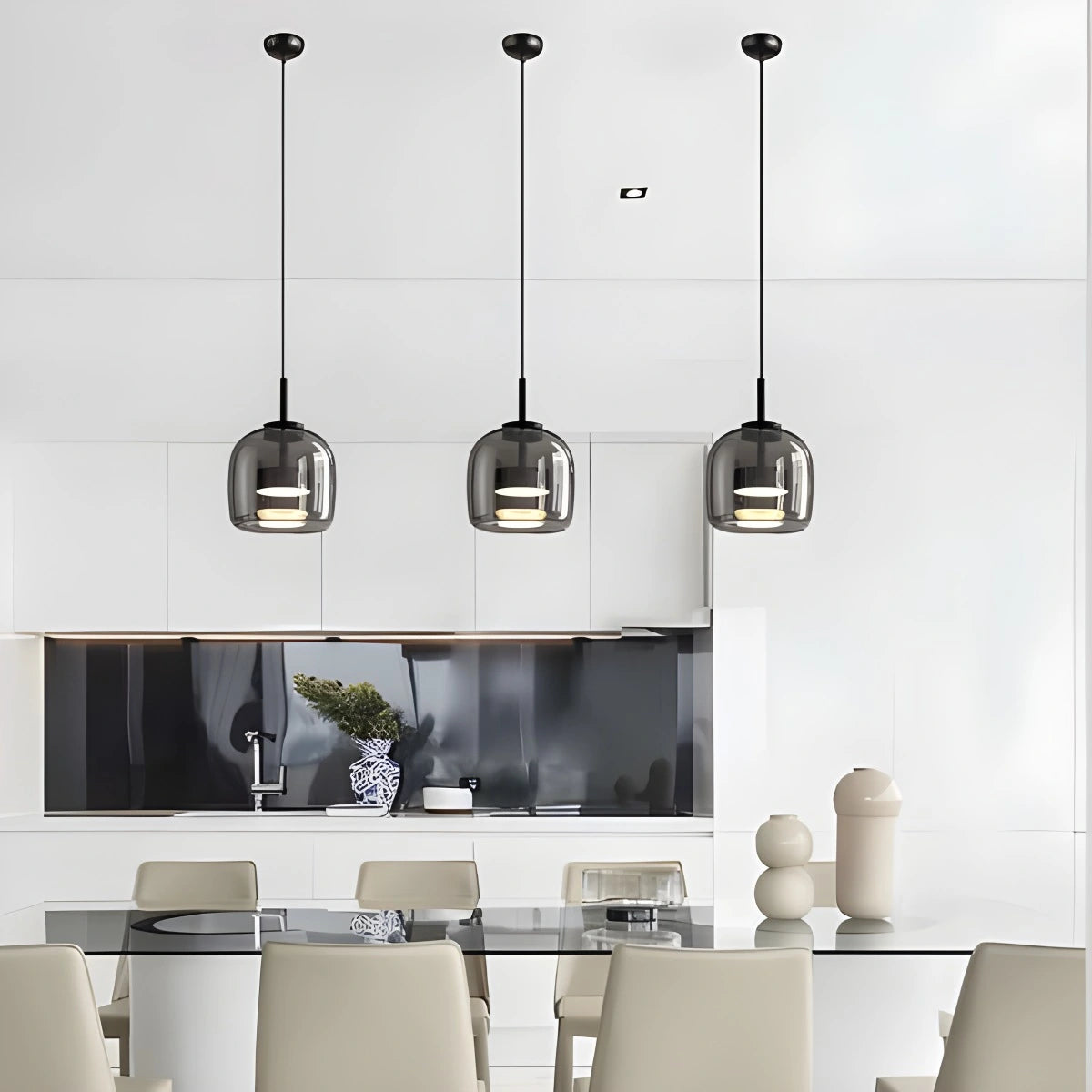 clear glass pendant lights for kitchen island