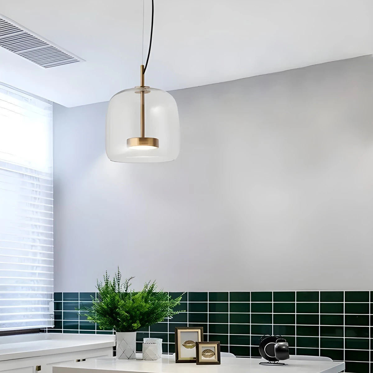 glass pendant lights for kitchen