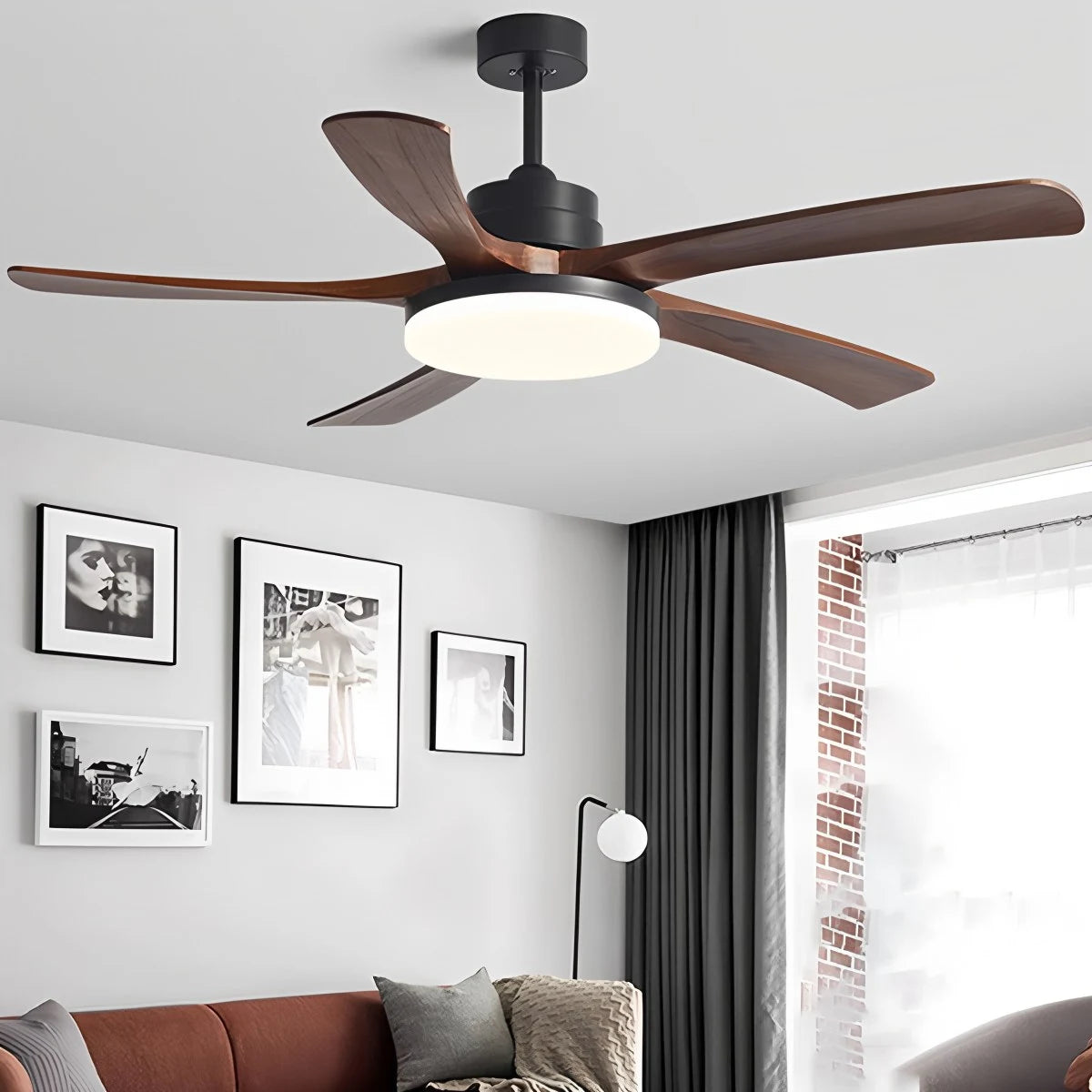 Antizer High Wind Wood Ceiling Fan Light