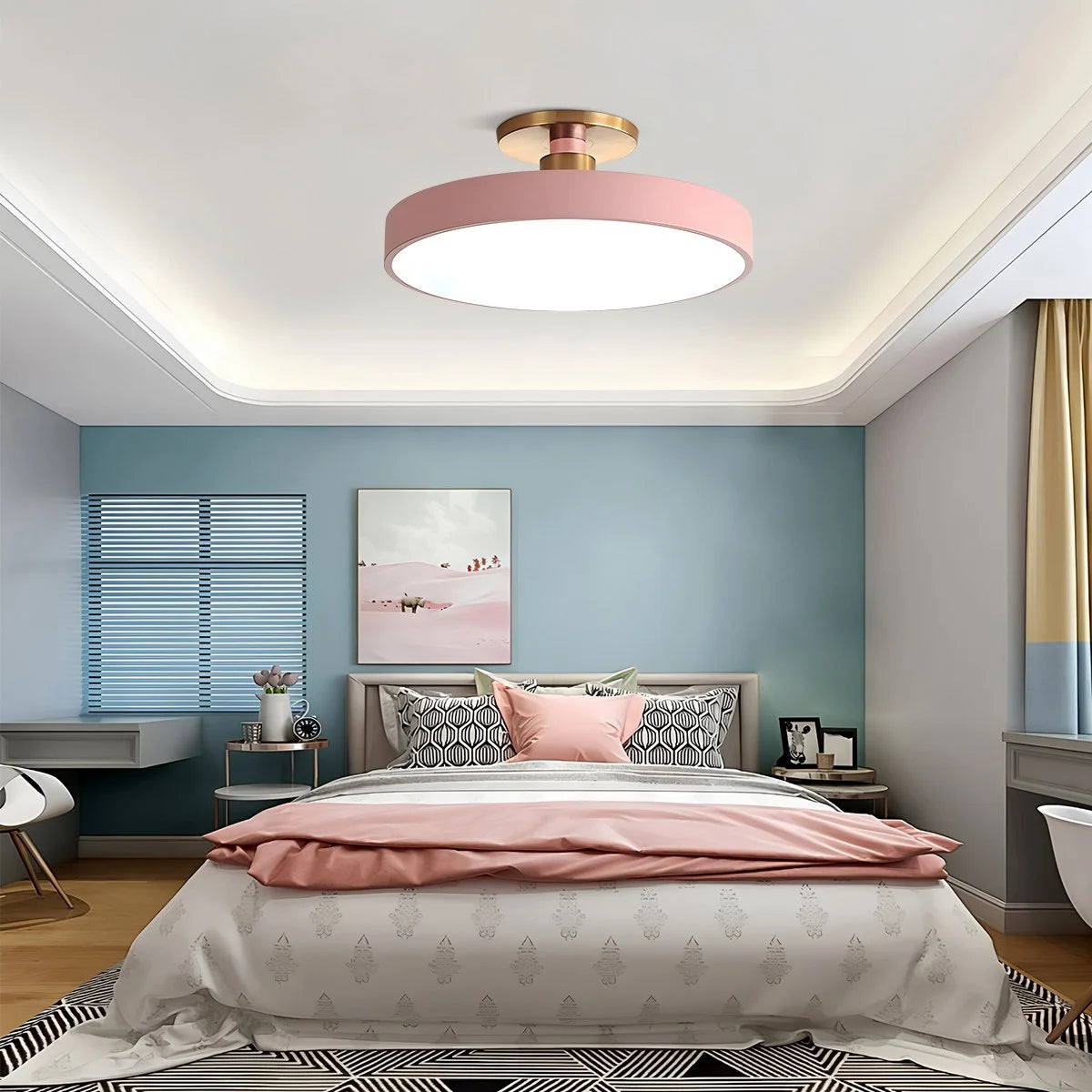 Antizer Isla Flush Mount Ceiling Lamp for Bedroom