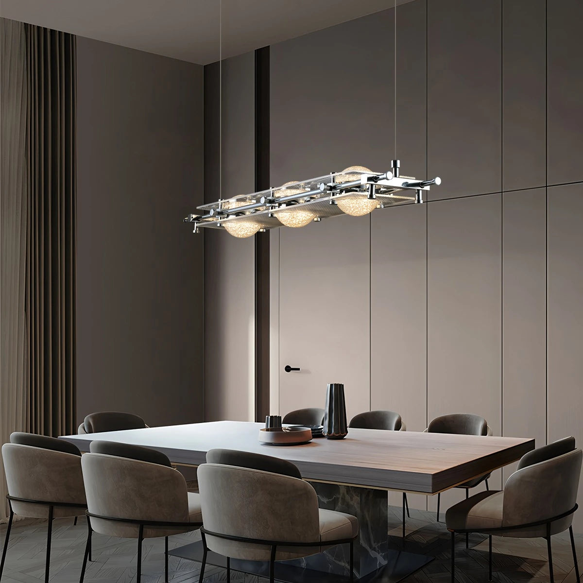 Antizer Italian Light Luxury Long Planetary Pendant Light