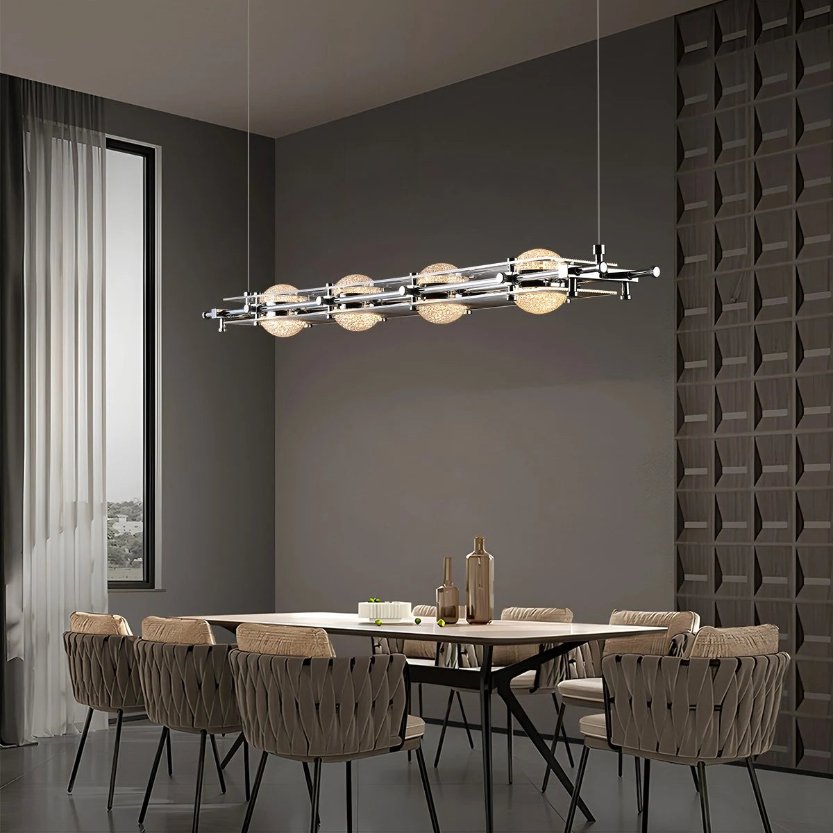 Antizer Italian Light Luxury Long Planetary Pendant Light