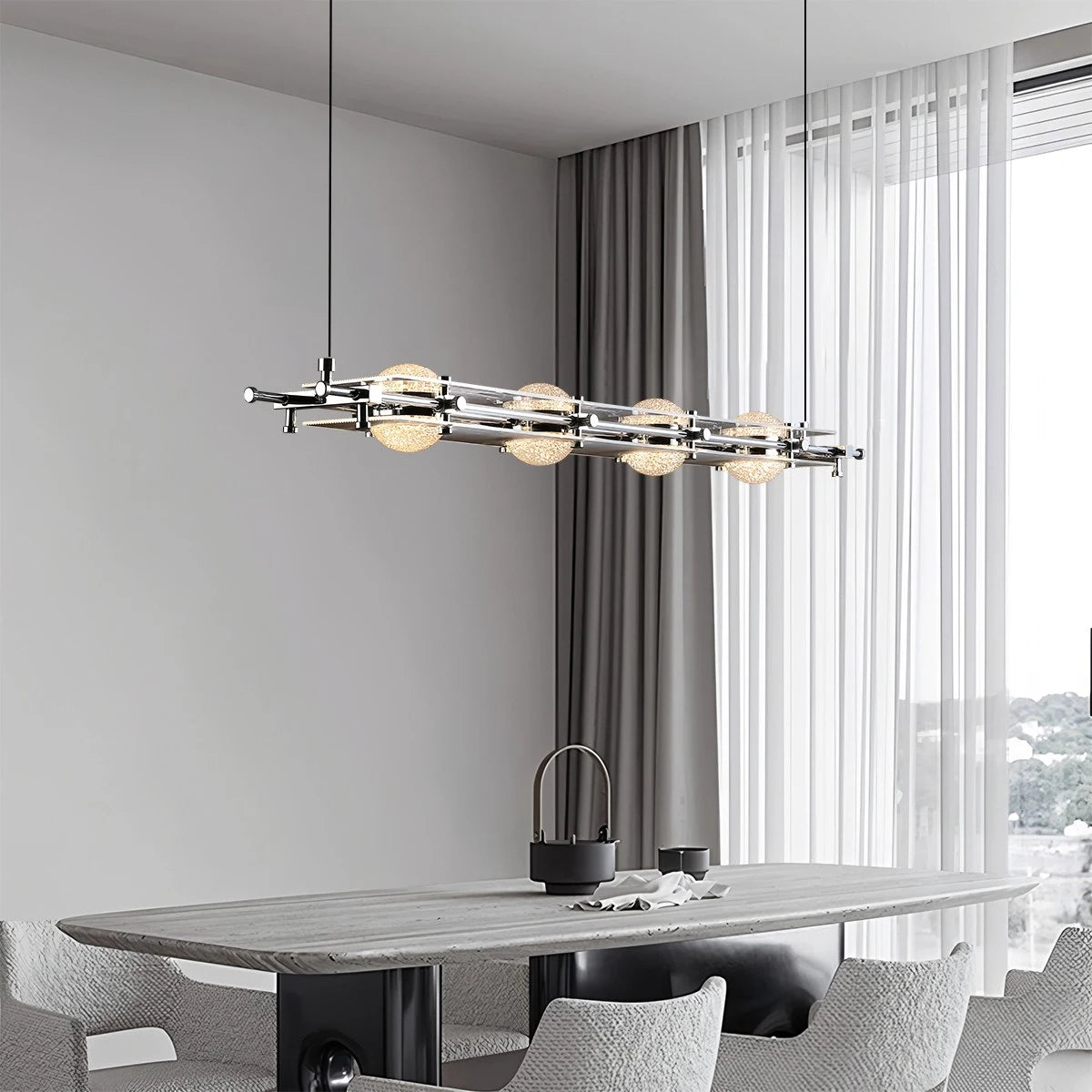 Antizer Italian Light Luxury Long Planetary Pendant Light