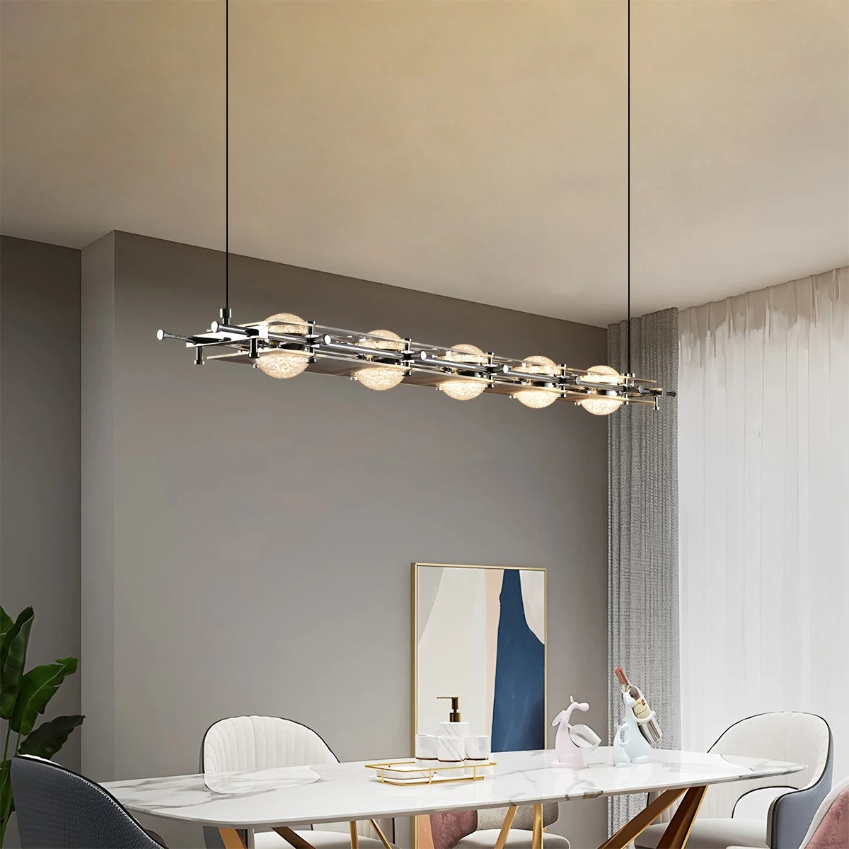 Antizer Italian Light Luxury Long Planetary Pendant Light