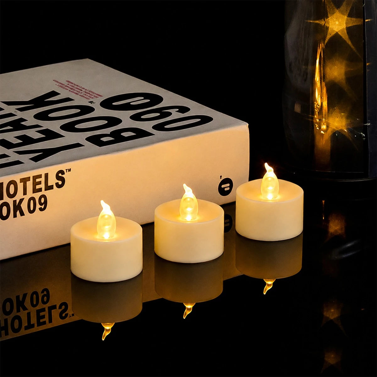 Antizer Ivory  LED Flameless Candle Tealights 100 Pack × 18
