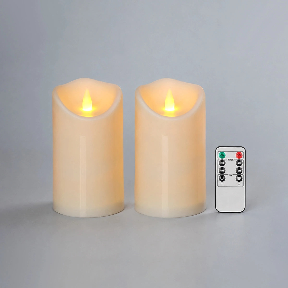 Antizer Ivory Outdoor Waterproof Pillars Flameless Candle 12 Pack × 12