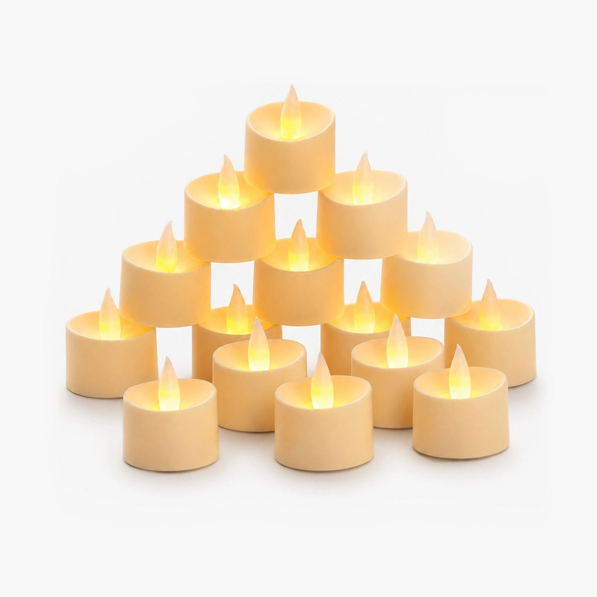 Antizer Ivory Realistic Flameless LED Tea Lights 100 Pack × 18