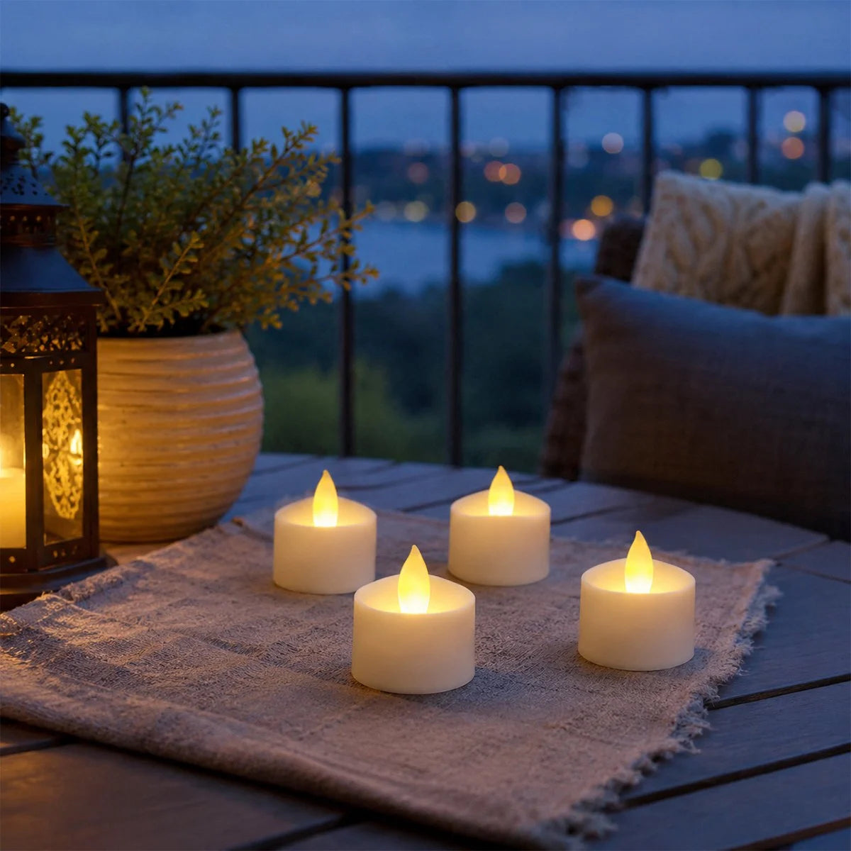Antizer Ivory Realistic Flameless LED Tea Lights 100 Pack × 18