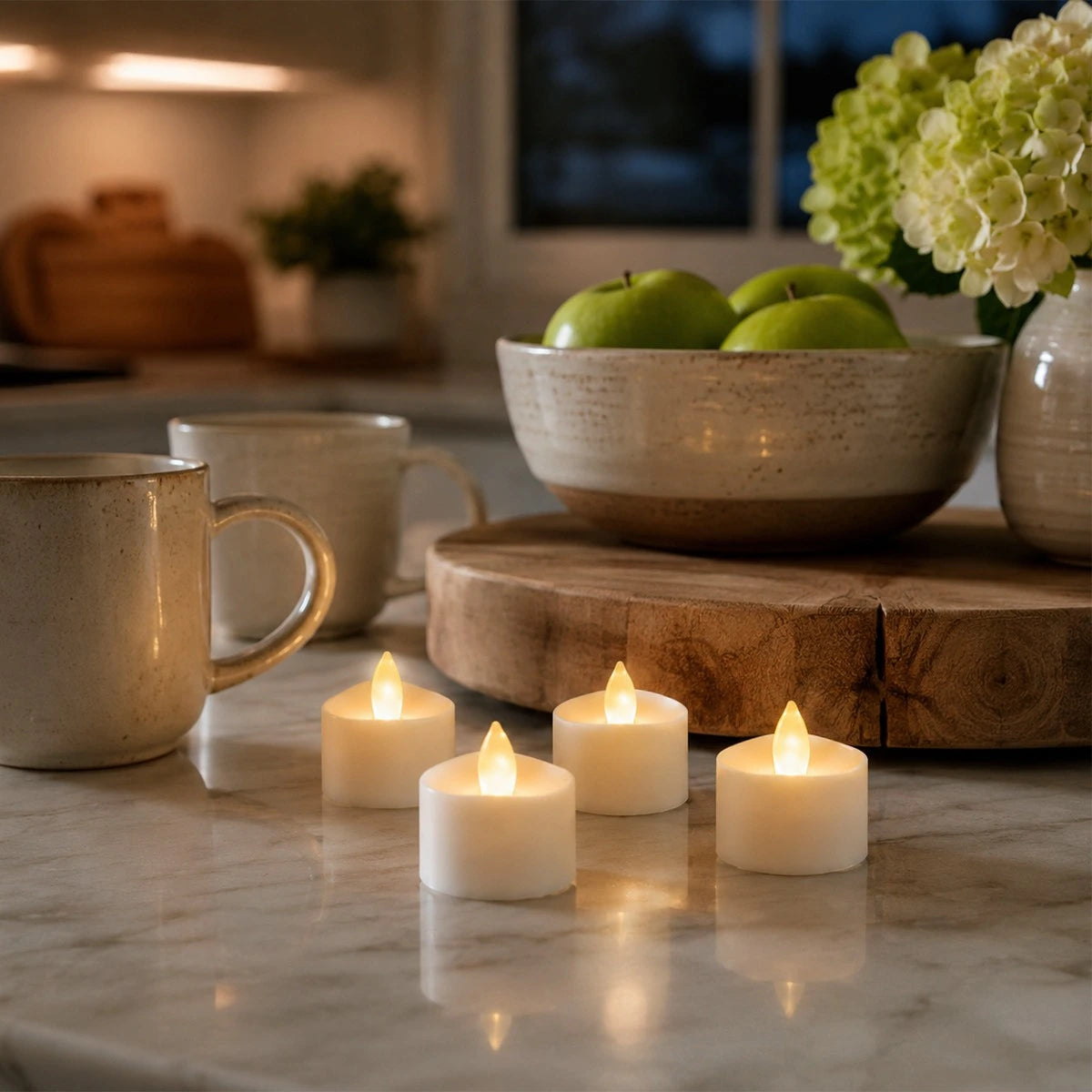 Antizer Ivory Realistic Flameless LED Tea Lights 100 Pack × 18