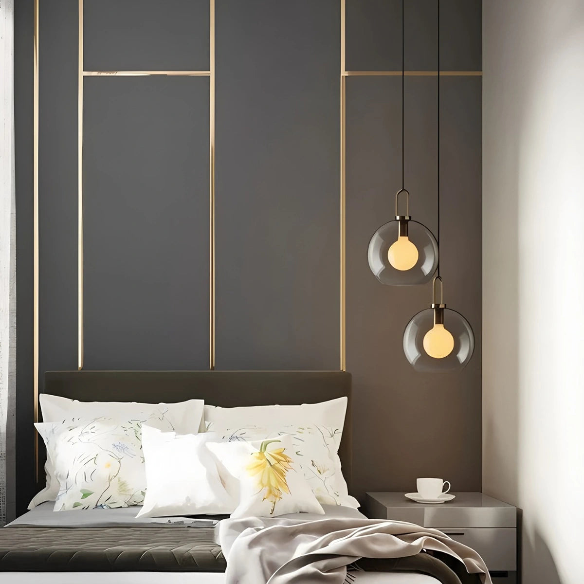 Antizer Kanani Frosted Glass Pendant Light for Kitchen