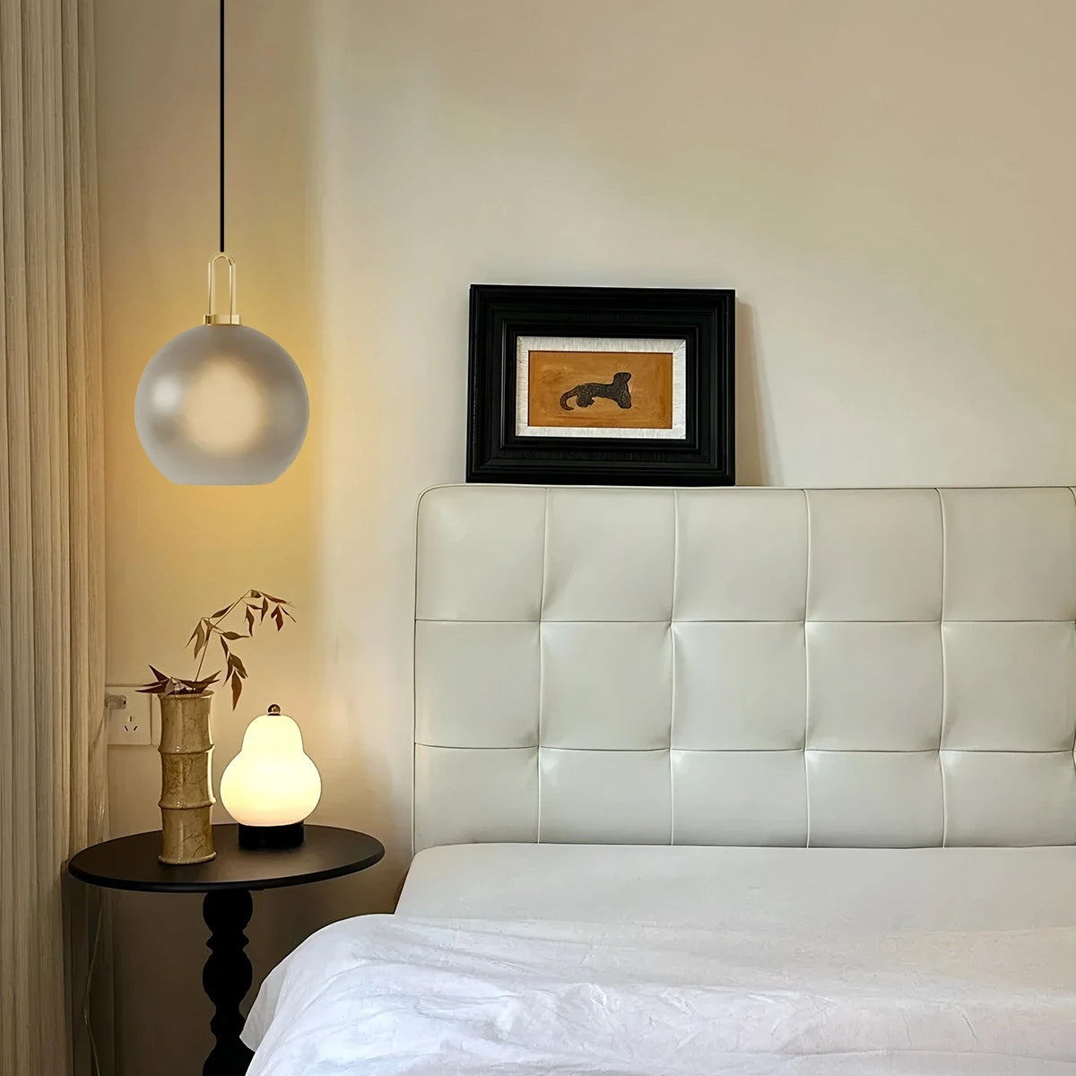 Antizer Kanani Frosted Glass Pendant Light for Kitchen