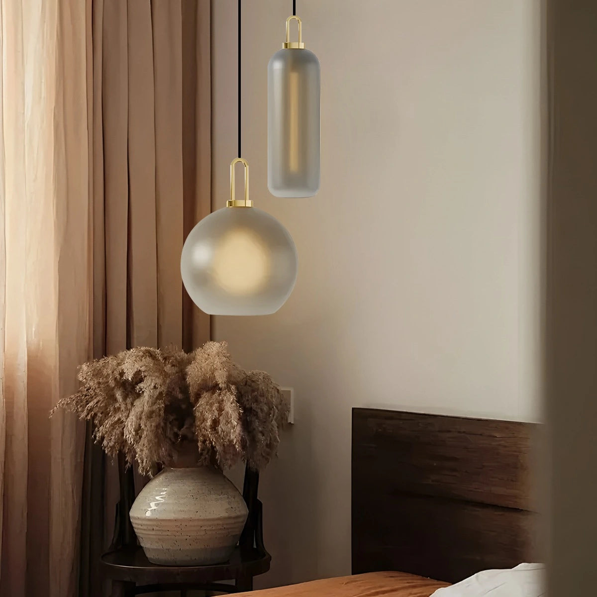 Antizer Kanani Frosted Glass Pendant Light for Kitchen
