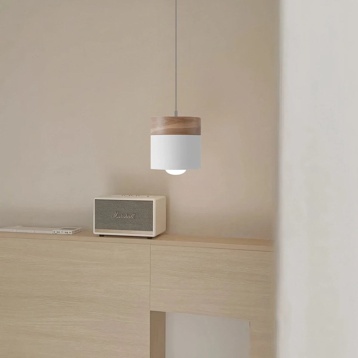  Wood Accent Pendant Light