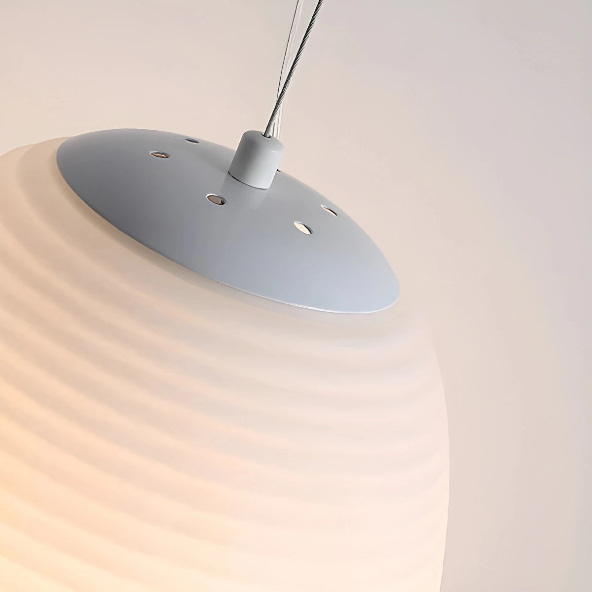 Antizer Lantern Blown Glass Pendant Light for Dining Room