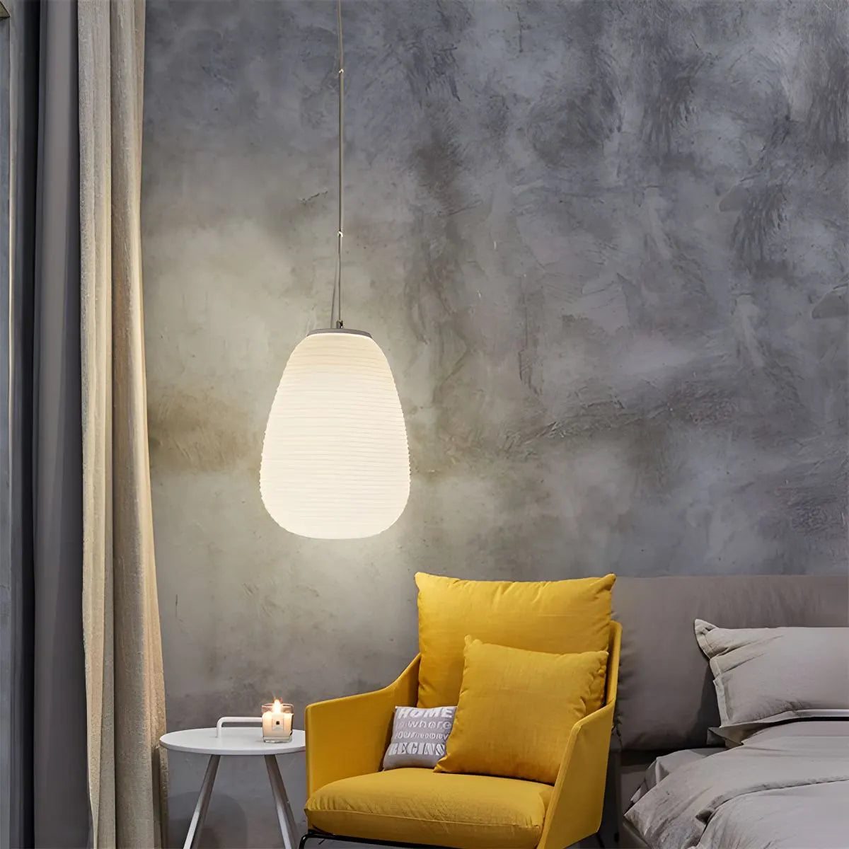 Antizer Lantern Blown Glass Pendant Light for Dining Room