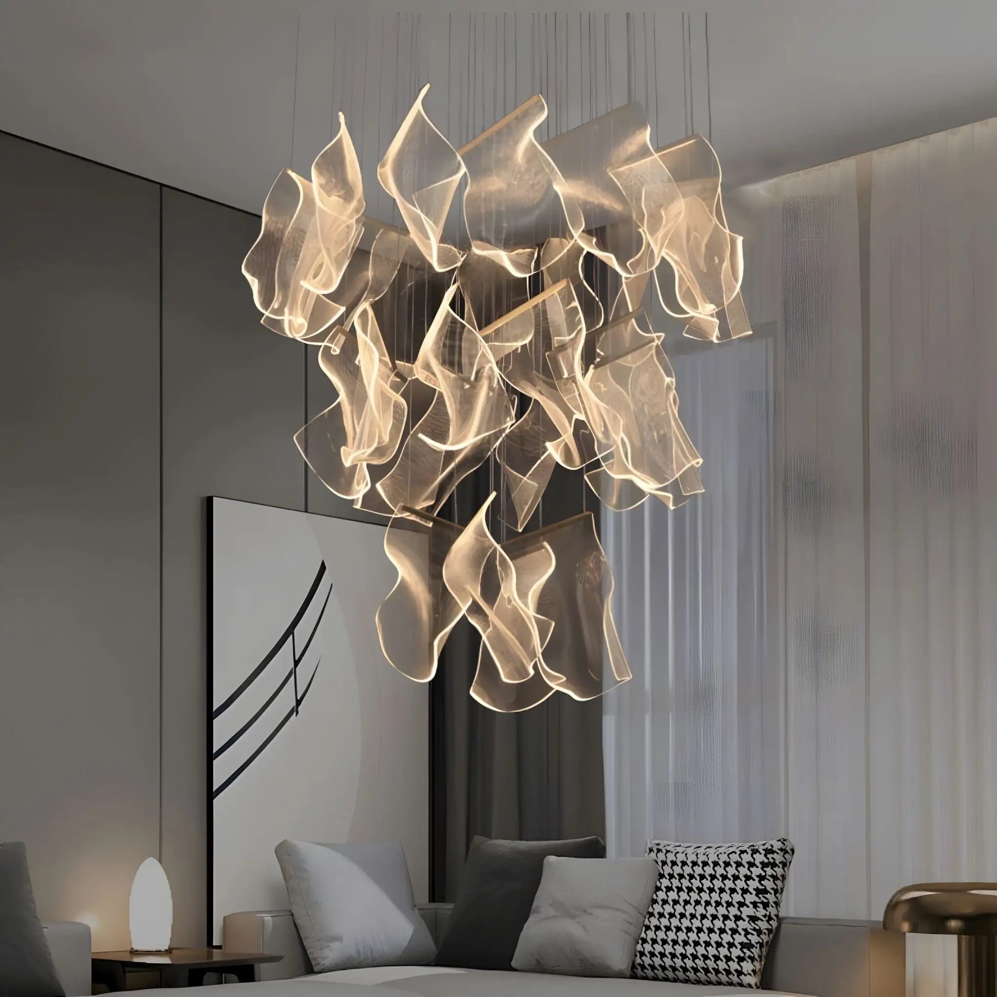 Antizer Light Luxury Art Large Chandelier Warm white（3000k）