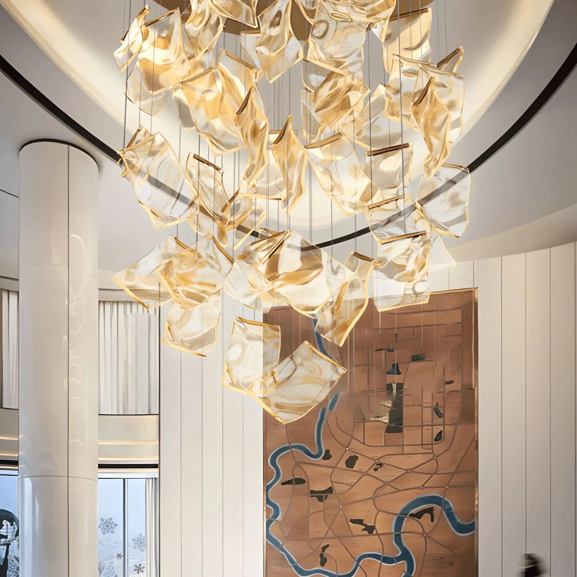 Antizer Light Luxury Art Large Chandelier 35 Heads Warm white（3000k）
