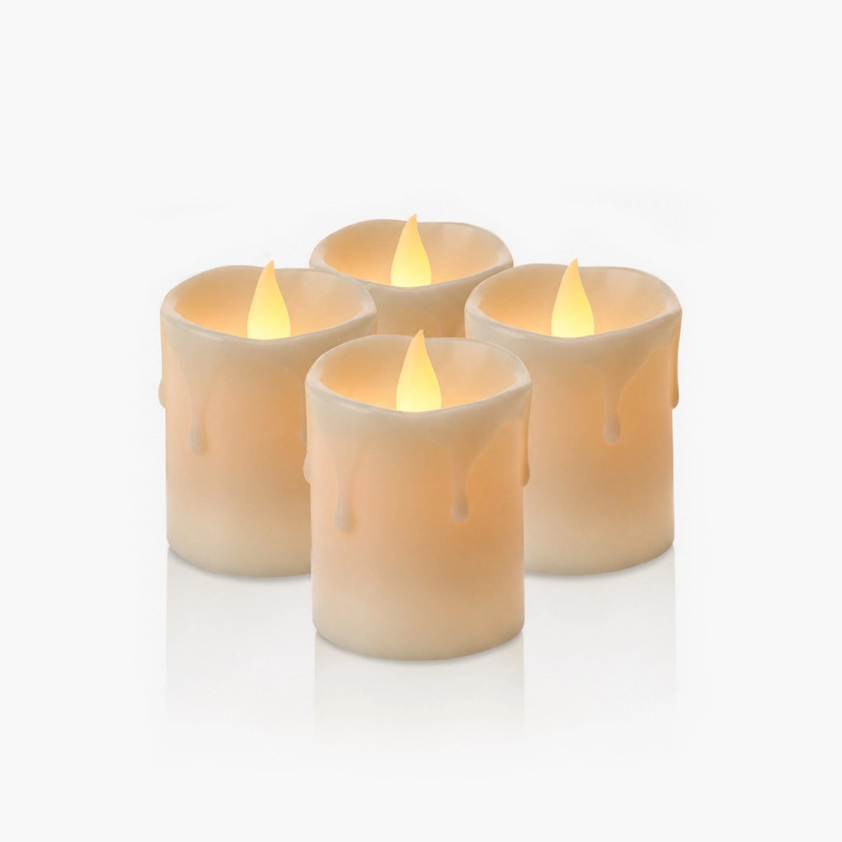 Antizer Lvory Drip Flameless Votive Candles 12 Pack × 36