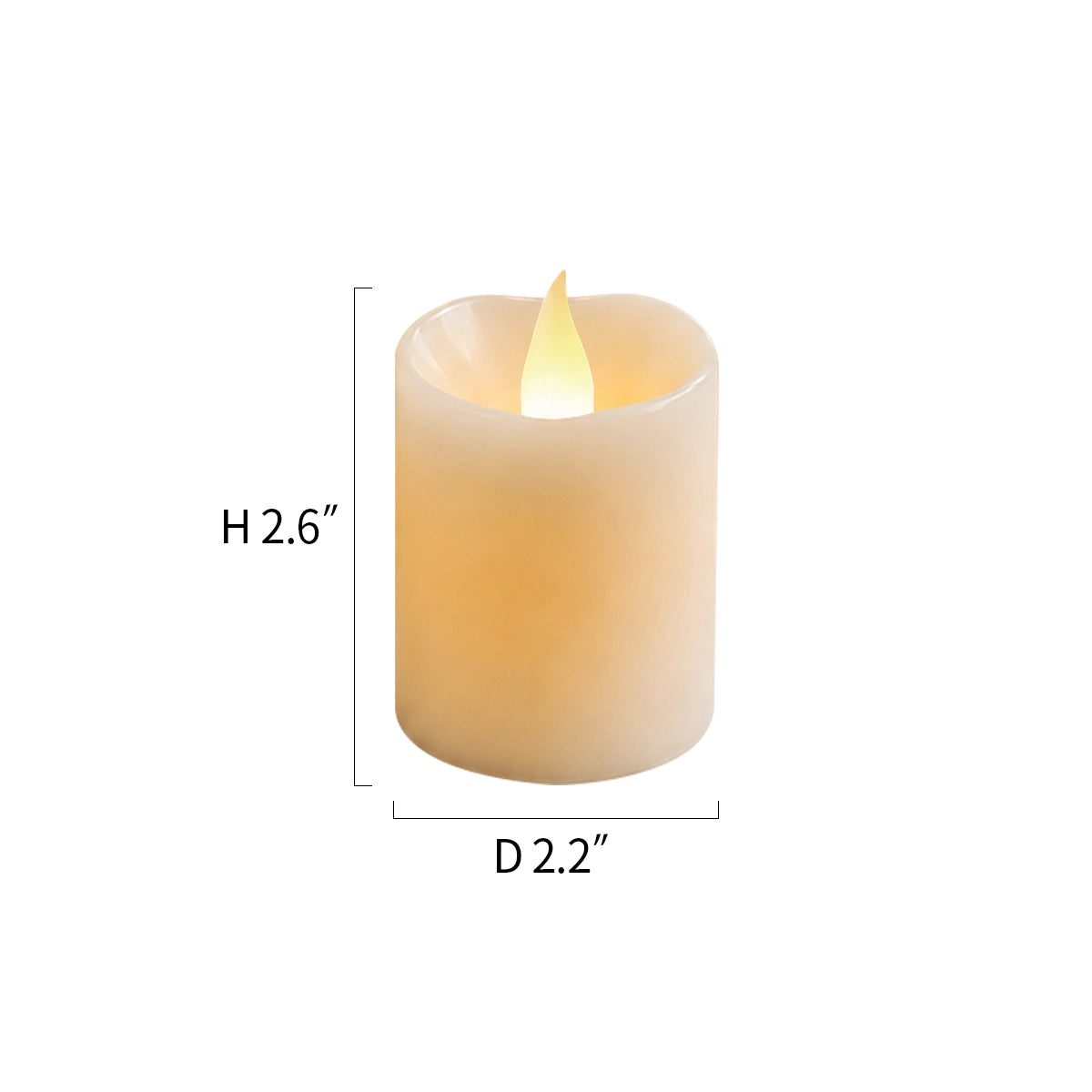 Antizer Lvory Flameless Votive Candles 12 Pack × 36