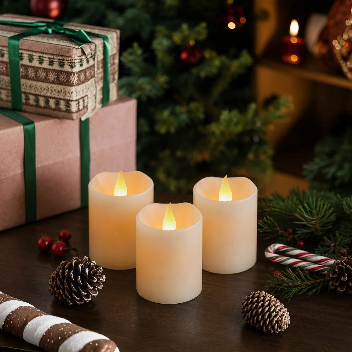 Antizer Lvory Flameless Votive Candles 12 Pack × 36