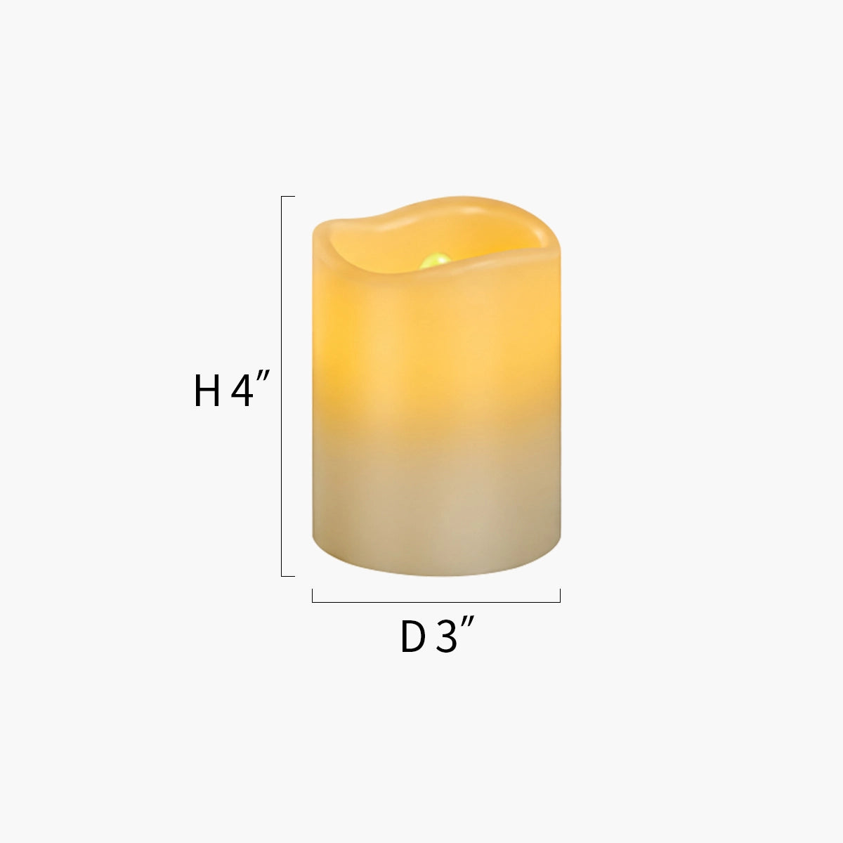 Antizer Lvory LED Flameless Paraffin Candle 12 Pack × 8