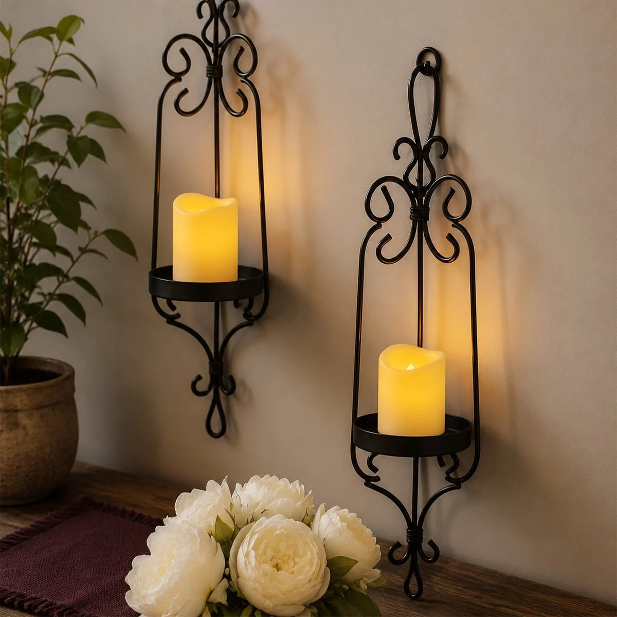 Antizer Lvory LED Flameless Paraffin Candle 12 Pack × 8