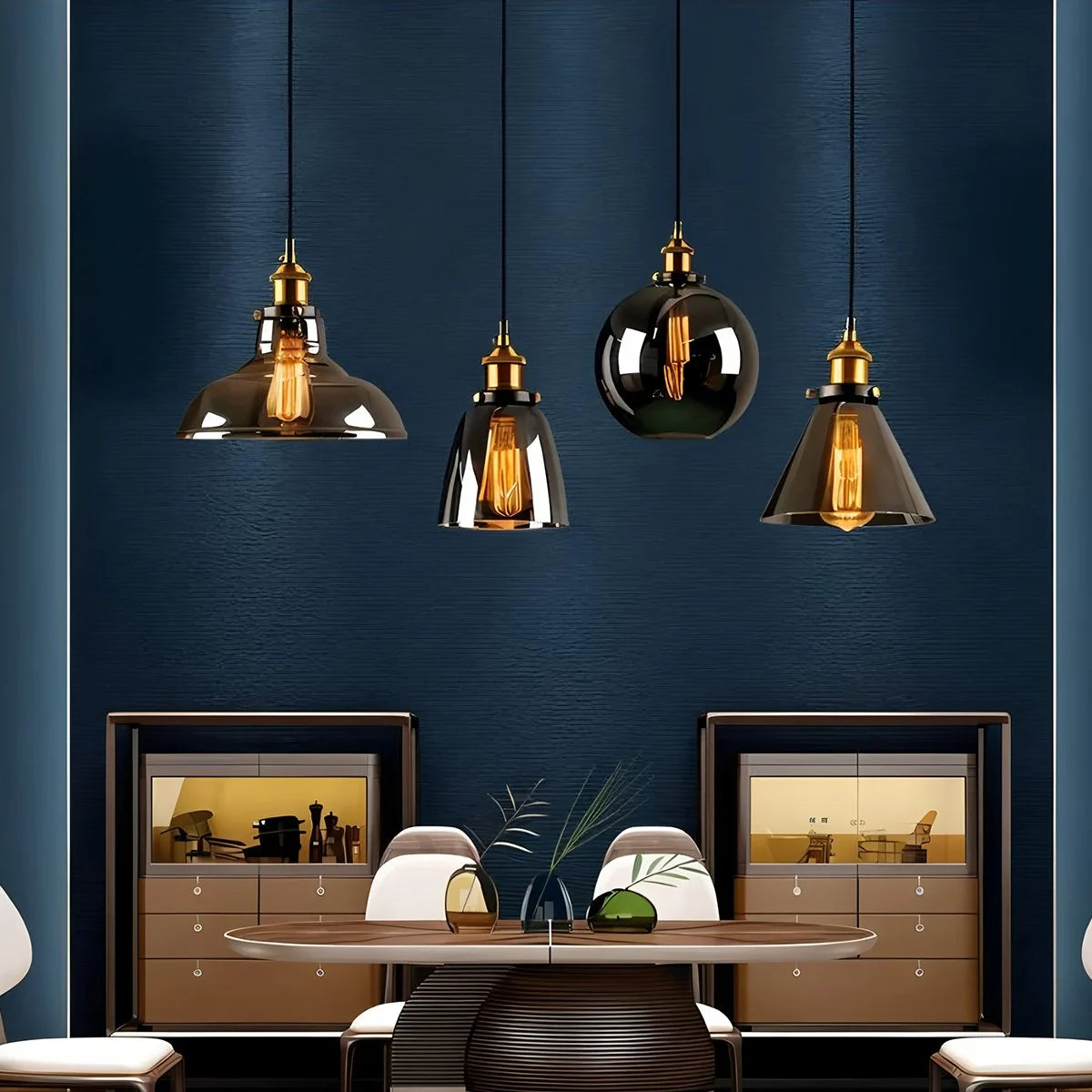  Single Glass Pendant Light