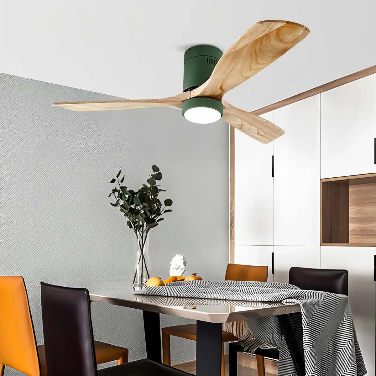 green hugger ceiling fan lamp for living room