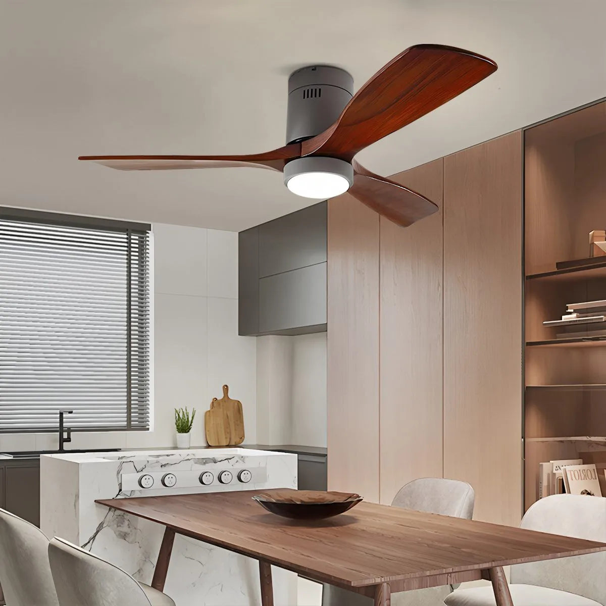 flush mount ceiling fan with light