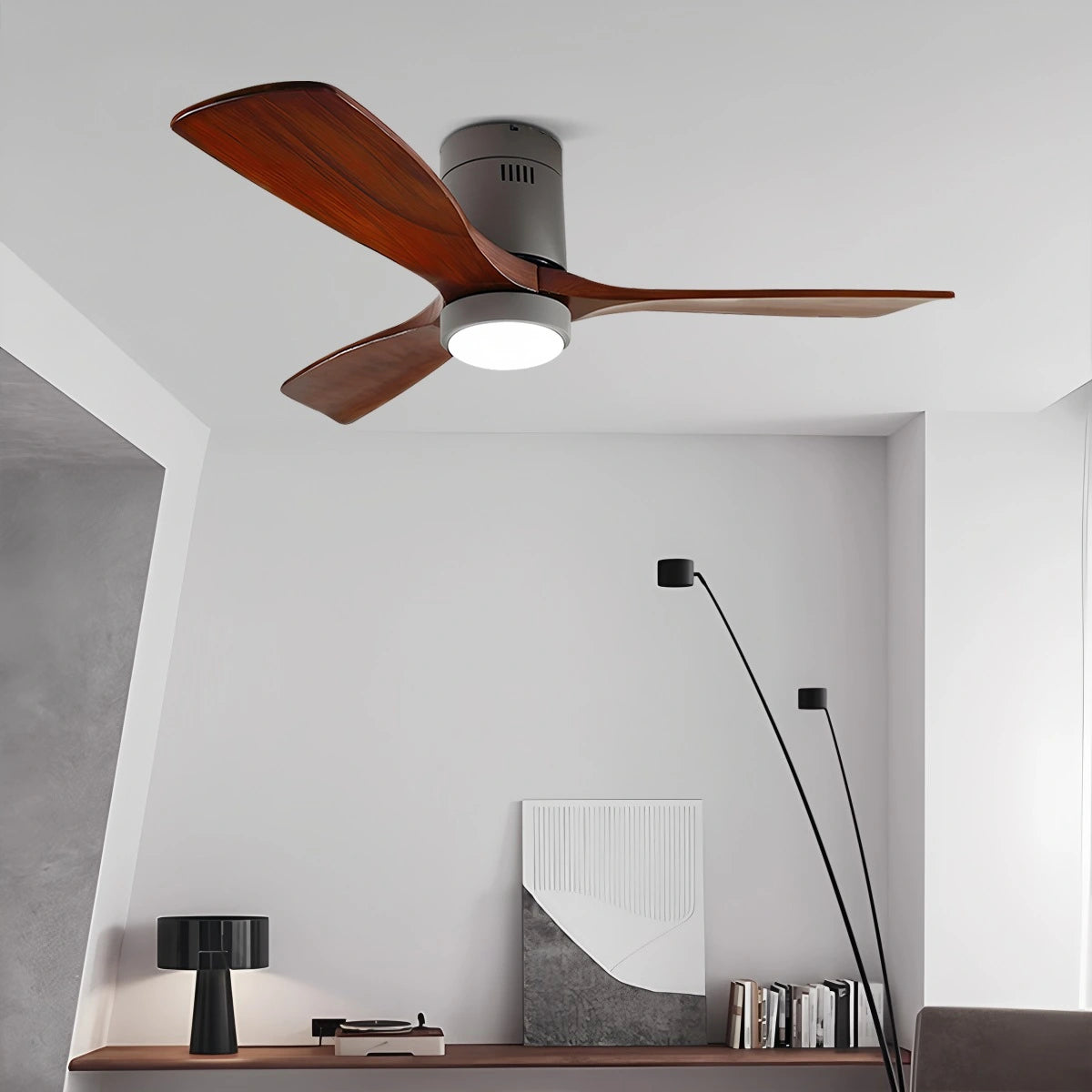 flush mount ceiling fan with light